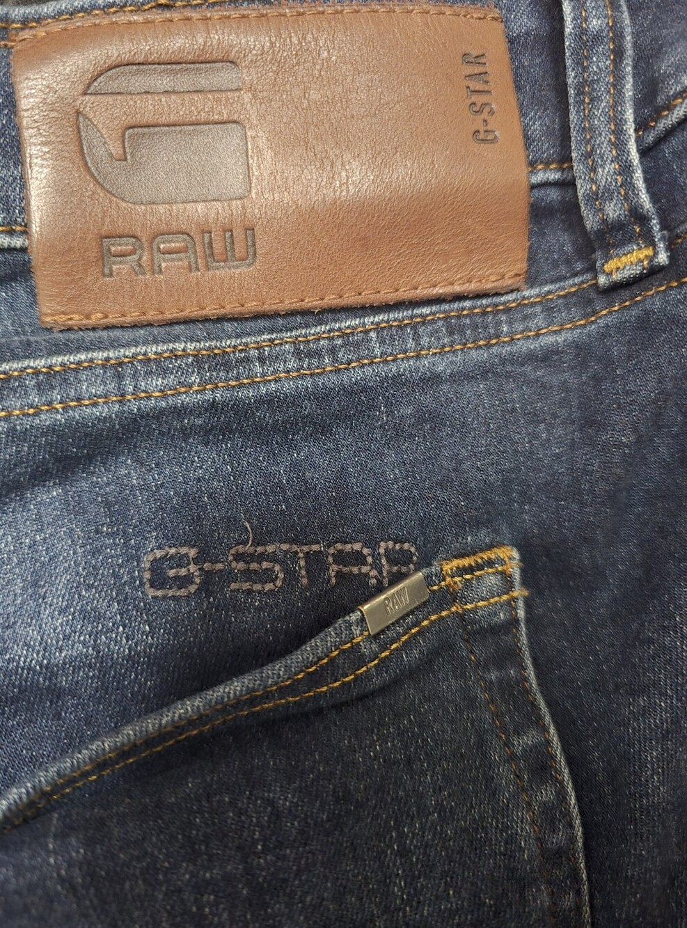 G-Star Raw 3301 Straight Tapered Denim Jeans Button Fly 40Wx32L